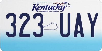 KY license plate 323UAY