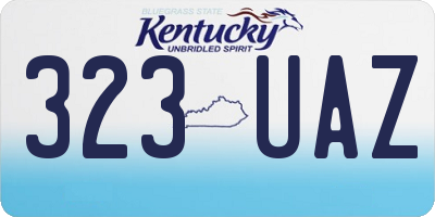 KY license plate 323UAZ
