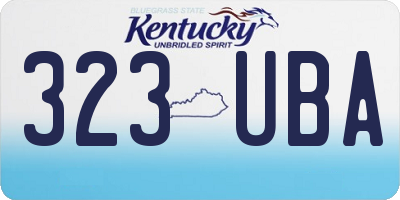 KY license plate 323UBA