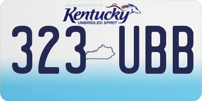 KY license plate 323UBB