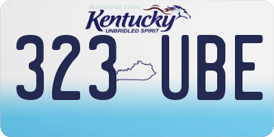 KY license plate 323UBE