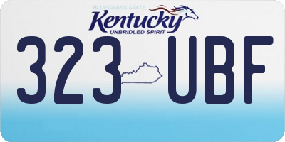 KY license plate 323UBF