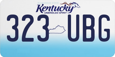 KY license plate 323UBG