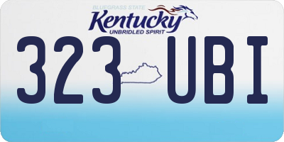 KY license plate 323UBI