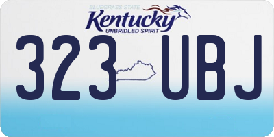 KY license plate 323UBJ