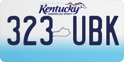 KY license plate 323UBK