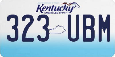 KY license plate 323UBM