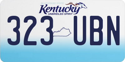 KY license plate 323UBN
