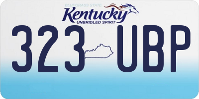 KY license plate 323UBP