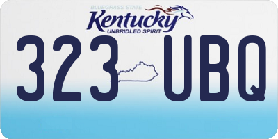 KY license plate 323UBQ