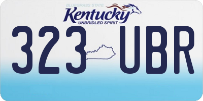 KY license plate 323UBR