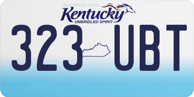 KY license plate 323UBT