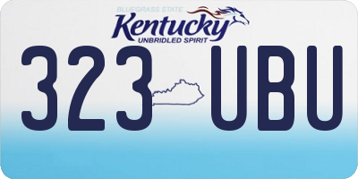 KY license plate 323UBU