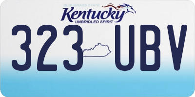 KY license plate 323UBV