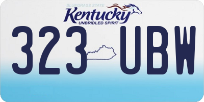 KY license plate 323UBW
