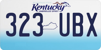 KY license plate 323UBX