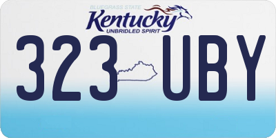 KY license plate 323UBY