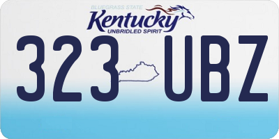 KY license plate 323UBZ