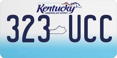 KY license plate 323UCC