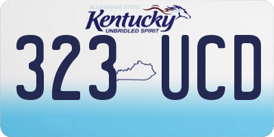 KY license plate 323UCD