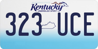KY license plate 323UCE