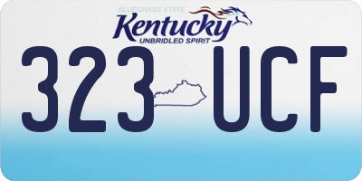 KY license plate 323UCF