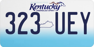 KY license plate 323UEY
