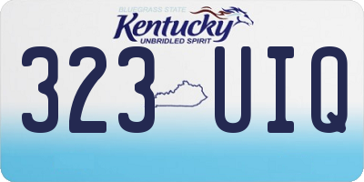 KY license plate 323UIQ