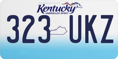 KY license plate 323UKZ
