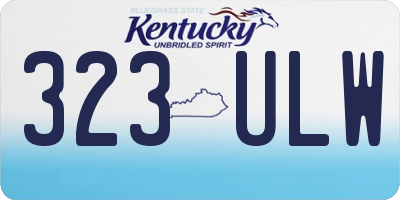 KY license plate 323ULW