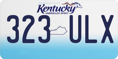 KY license plate 323ULX