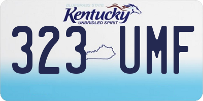 KY license plate 323UMF