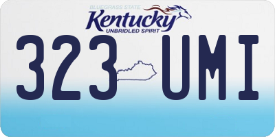 KY license plate 323UMI