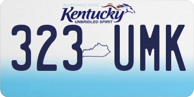 KY license plate 323UMK