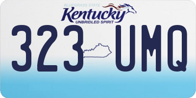 KY license plate 323UMQ