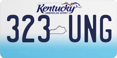 KY license plate 323UNG