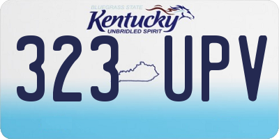 KY license plate 323UPV
