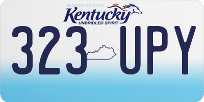 KY license plate 323UPY