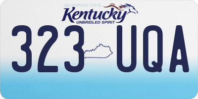 KY license plate 323UQA