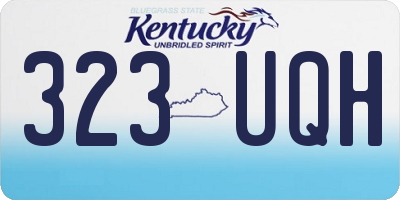 KY license plate 323UQH
