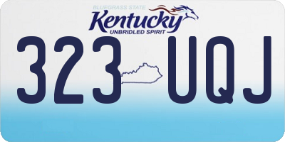 KY license plate 323UQJ