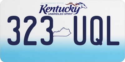 KY license plate 323UQL