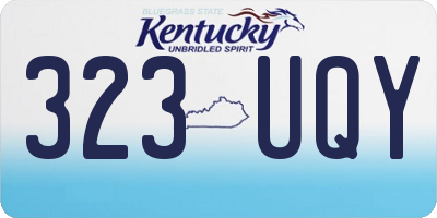 KY license plate 323UQY