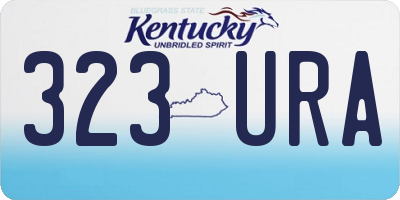 KY license plate 323URA
