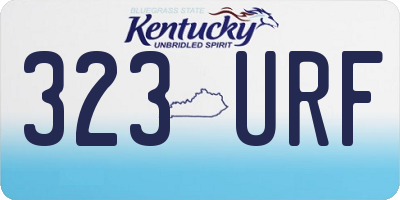 KY license plate 323URF