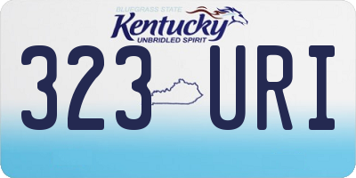KY license plate 323URI