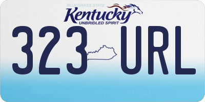KY license plate 323URL
