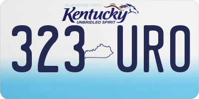 KY license plate 323URO