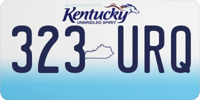 KY license plate 323URQ