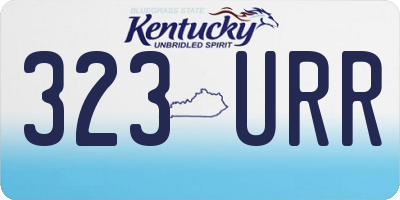 KY license plate 323URR